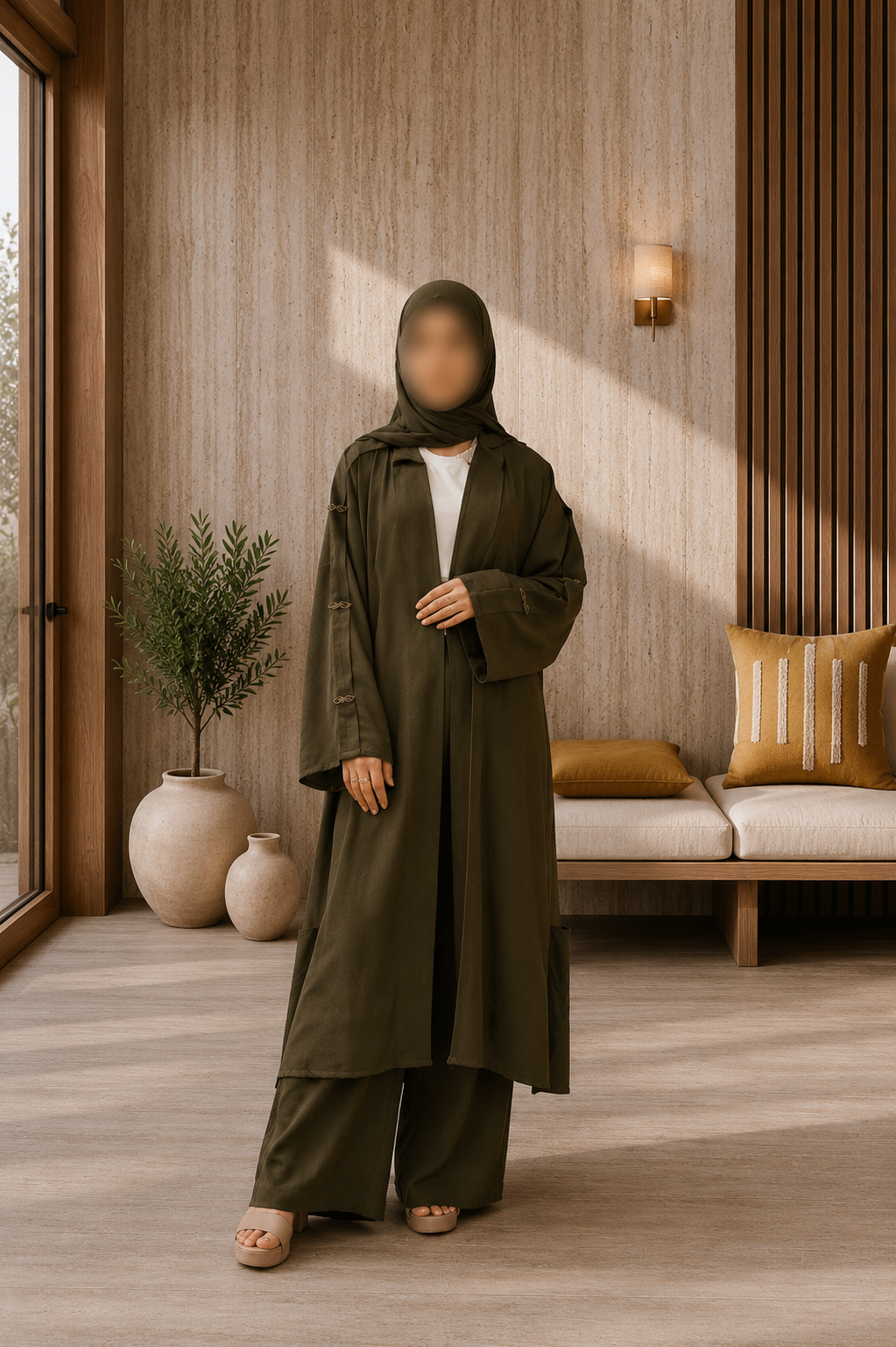 A2-LC002 - Cord Set (Olive Green)