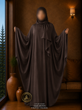 A3-LC009 - Nida Butterfly Abaya (Dark Brown)