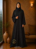 A4-LC008 - Nida Plates Abaya (Black)