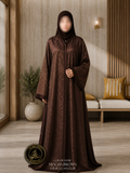 A4-LC014 - Self Printed Modest Abaya (mocha)