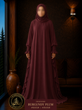 A4-LC019 - JALPARI Modest Abaya (Burgandy Plum)