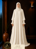 A4-LC019 - JALPARI Modest Abaya (Cream)