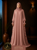 A4-LC019 - JALPARI Modest Abaya (Dusty Rose)