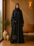 A4-LC005 - Princess Modest Abaya (Black)