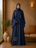A4-LC005 - Princess Modest Abaya (Navy Blue)