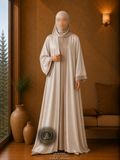 A5-LC007 - Tie and Dye Upper Inner Abaya (Coffee Latte)