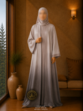 A5-LC007 - Tie and Dye Upper Inner Abaya (Dusty Mauve)