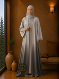 A5-LC007 - Tie and Dye Upper Inner Abaya (Taupe)