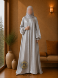 A5-LC006 - Lava Silk Upper Inner Abaya (Pearl Purple)