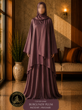 A7-LC018 - Funky Skirt Abaya(Plum)