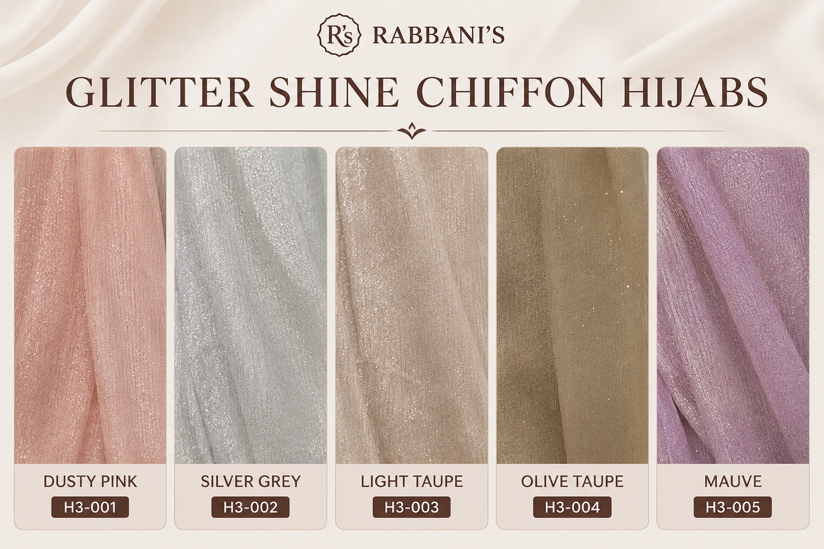 H3 - Glitter Shine Chiffon Hijabs