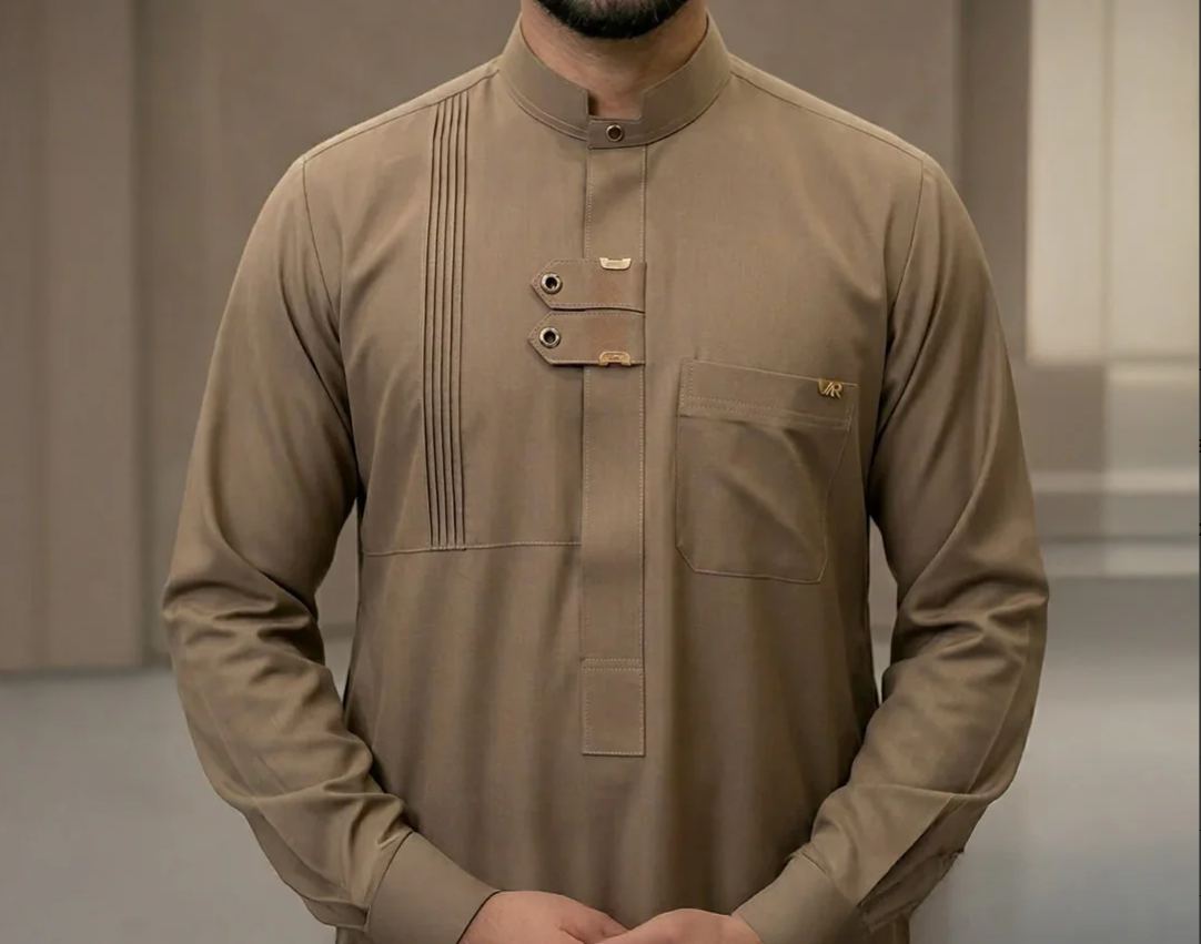 T1-001 Premium Designer Brown Thobes