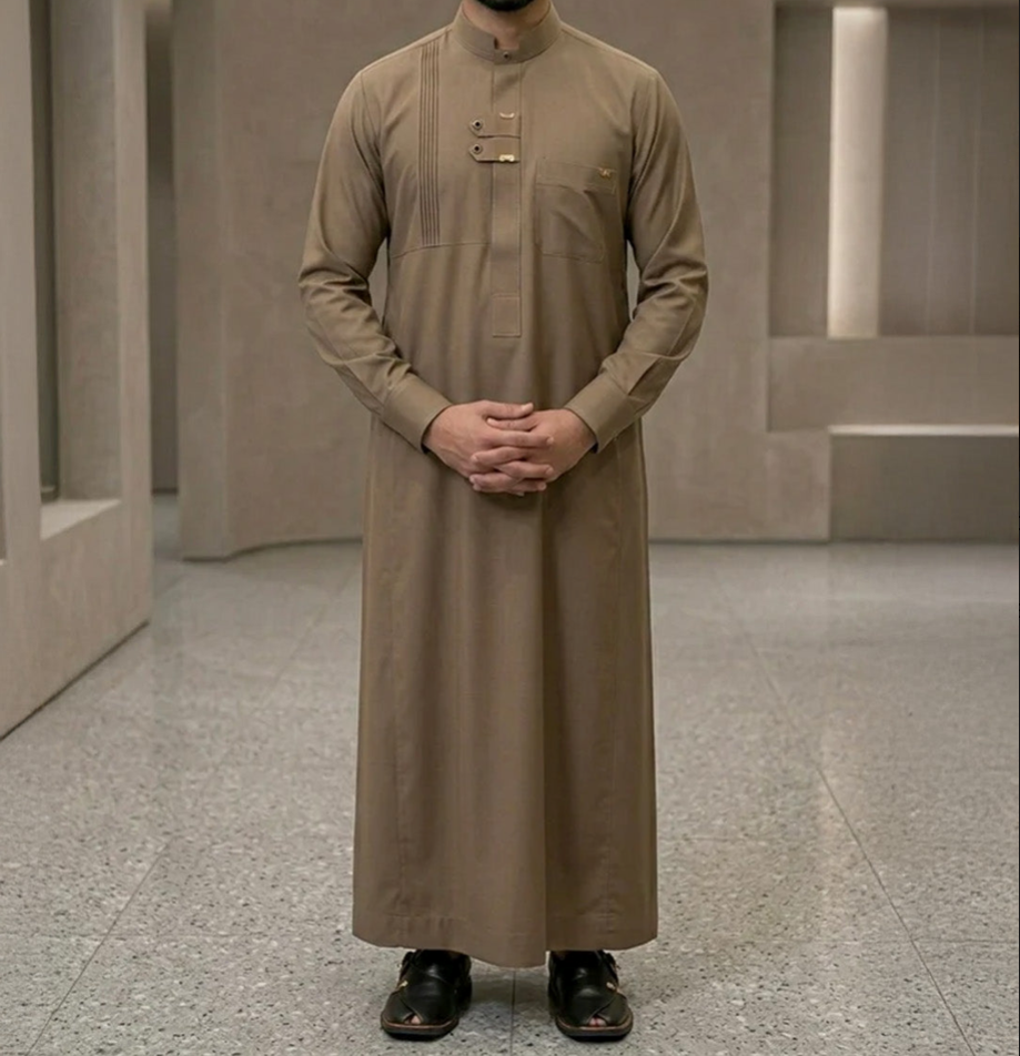 T1-001 Premium Designer Brown Thobes