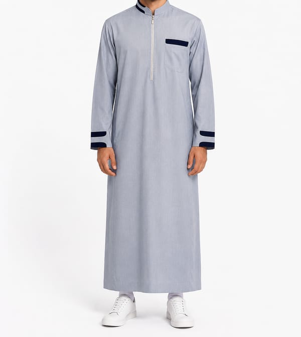 T1-002 Premium Designer grey Thobe