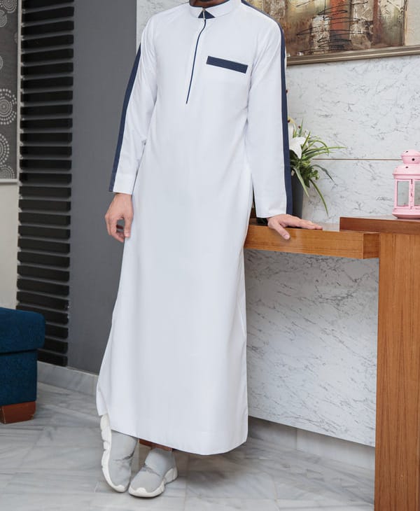 T1-007 White Designer Thobe