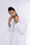 T1-017 White Hoodie Thobe