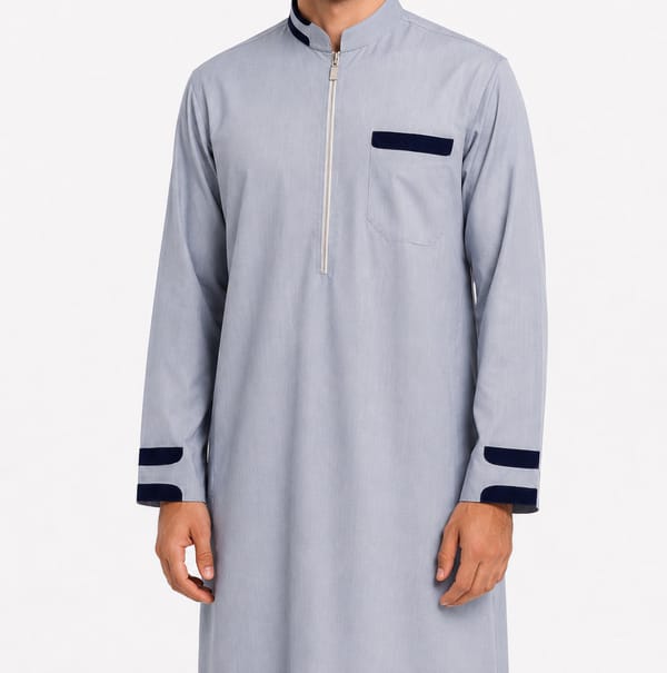 T1-002 Premium Designer grey Thobe