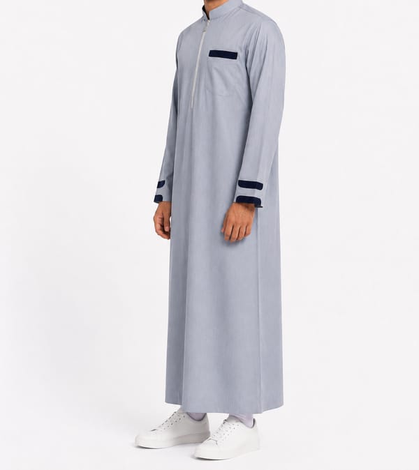 T1-002 Premium Designer grey Thobe